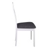 MILLER Καρέκλα Οξυά Άσπρο, Ύφασμα Γκρι-Ε782,2-Ξύλο/Ύφασμα-2τμχ- 45x52x97cm