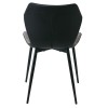 DAVID Καρέκλα Tραπεζαρίας Κουζίνας, Μέταλλο Βαφή Μαύρο PU Μαύρο, Ύφασμα Cappuccino-ΕΜ809,1-Μέταλλο/Ύφασμα-2τμχ- 48x51x78cm