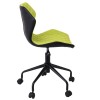 DAVID Καρέκλα Γραφείου PU Μαύρο, Ύφασμα Λαχανί, Βάση Μέταλλο Βαφή Μαύρο-ΕΟ207,4-Ύφασμα/PVC - PU-1τμχ- 48x50x78/88cm