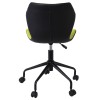 DAVID Καρέκλα Γραφείου PU Μαύρο, Ύφασμα Λαχανί, Βάση Μέταλλο Βαφή Μαύρο-ΕΟ207,4-Ύφασμα/PVC - PU-1τμχ- 48x50x78/88cm