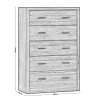 CALIBER Συρταριέρα με 5 Συρτάρια - Απόχρωση Sonoma Oak-Ε7389-Paper-1τμχ- 80x39x120cm