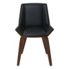 NUMAN Καρέκλα Tραπεζαρίας Καρυδί, PU Μαύρο-Ε7511,1-Ξύλο/PVC - PU-1τμχ- 52x53x80cm