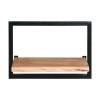 LIZARD Frame Ράφι Μέταλλο Βαφή Μαύρο, Ξύλο Ακακία Φυσικό-ΕΑ7070,1-Μέταλλο/Ξύλο-1τμχ- 50x25x35cm