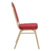HILTON Καρέκλα Μέταλλο Βαφή Light Gold, Ύφασμα Κόκκινο-ΕΜ513,5-Μέταλλο/Ύφασμα-1τμχ- 44x55x93cm