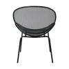 OLIVER Καρέκλα K/D Κήπου Βεράντας, Μέταλλο Βαφή Μαύρο-Ε528,1-Μέταλλο-1τμχ- 65x61x86cm