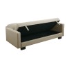 KELSO Καναπές - Κρεβάτι με Αποθηκευτικό Χώρο, 3Θέσιος, Ύφασμα Cappuccino-Ε9928,3-Ύφασμα-1τμχ- 197x81x80cm Bed:176x105x38cm