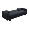 KELSO Καναπές - Κρεβάτι με Αποθηκευτικό Χώρο, 3Θέσιος, Ύφασμα Μαύρο-Ε9928,5-Ύφασμα-1τμχ- 197x81x80cm Bed:176x105x38cm