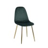 CELINA Καρέκλα Χρώμιο Χρυσό, Ύφασμα Velure, Απόχρωση Forest Green-ΕΜ907,3GV-Μέταλλο/Ύφασμα-4τμχ- 45x54x85cm