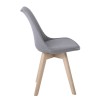 MARTIN Καρέκλα Οξιά Φυσικό, Ύφασμα Γκρι, Αμοντάριστη Ταπετσαρία-ΕΜ136,44F-Ξύλο/Ύφασμα-4τμχ- 49x57x82cm