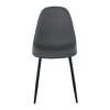 CELINA Καρέκλα Μέταλλο Βαφή Μαύρο, Pvc Γκρι-ΕΜ907,1ΜP-Μέταλλο/PVC - PU-4τμχ- 45x54x85cm