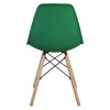 ART Wood Kαρέκλα Τραπεζαρίας - Κουζίνας, Πόδια Οξιά, Κάθισμα PP Πράσινο - 1 Step K/D-ΕΜ123,4W-Ξύλο/PP - PC - ABS-4τμχ- 46x52x82cm