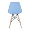 ART Wood Kαρέκλα Τραπεζαρίας - Κουζίνας, Πόδια Οξιά, Κάθισμα PP Σιέλ - 1 Step K/D-ΕΜ123,5W-Ξύλο/PP - PC - ABS-4τμχ- 46x52x82cm