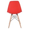 ART Wood Καρέκλα Τραπεζαρίας - Κουζίνας, Πόδια Οξιά, Κάθισμα PP Κόκκινο - 1 Step K/D-ΕΜ123,6W-Ξύλο/PP - PC - ABS-4τμχ- 46x52x82cm