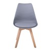 MARTIN STRIPE Καρέκλα Ξύλινο Πόδι, PP Γκρι-ΕΜ136,44S-Ξύλο/PP - PC - ABS-4τμχ- 49x56x82cm