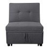 IMOLA Καρέκλα - Κρεβάτι Σαλονιού - Καθιστικού, Ύφασμα Σκούρο Γκρι-Ε9921,01-Ύφασμα-1τμχ- 75x106x90 / Κρεβάτι75x172x44cm