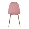 CELINA Καρέκλα Χρώμιο Χρυσό, Velure Antique Pink-ΕΜ907,2GV-Μέταλλο/Ύφασμα-4τμχ- 45x54x85cm