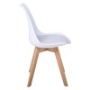 MARTIN STRIPE Καρέκλα Ξύλινο Πόδι, PP Άσπρο-ΕΜ136,14S-Ξύλο/PP - PC - ABS-4τμχ- 49x56x82cm