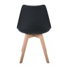 MARTIN STRIPE Καρέκλα Ξύλινο Πόδι, PP Μαύρο-ΕΜ136,24S-Ξύλο/PP - PC - ABS-4τμχ- 49x56x82cm
