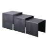 IRON Set 3 Τραπεζάκια Βοηθητικά, Μέταλλο Βαφή Antique Black-ΕΜ700-Μέταλλο-1τμχ- 45x40x45_ 43x38x41_ 41x36x37cm