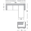 AVANT Καναπές Σαλονιού Καθιστικού Γωνία Αναστρέψιμος Ύφασμα Σκούρο Γκρι-Ε9684,1-Ύφασμα-1τμχ- 192x127x72/H.83cm