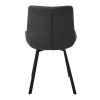 MATT Καρέκλα Tραπεζαρίας Μέταλλο Βαφή Μαύρο, Ύφασμα Suede Ανθρακί-ΕΜ790,1-Μέταλλο/Ύφασμα-4τμχ- 55x61x88cm