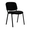 SIGMA Καρέκλα Στοιβαζόμενη Γραφείου Επισκέπτη, Μέταλλο Βαφή Μαύρο, Ύφασμα Μαύρο-ΕΟ550,18W-Μέταλλο/Ύφασμα-1τμχ- 55x60x79cm / Σωλ.35x16/1mm