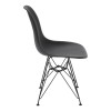 ART Καρέκλα Τραπεζαρίας Μέταλλο Βαφή Μαύρο - PP Μαύρο-ΕΜ127,2-Μέταλλο/PP - ABS - Polywood-4τμχ- 46x55x82cm