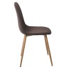 CELINA Καρέκλα Μέταλλο Βαφή Φυσικό, Ύφασμα Καφέ-ΕΜ907,2-Μέταλλο/Ύφασμα-4τμχ- 45x54x85cm