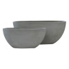 FLOWER POT-4  Set 2 τεμαχίων Cement Grey-Ε6303,S-Artificial Cement (Recyclable)-1τμχ- 56x27x26cm - 76x34x32cm