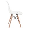 ART Wood Καρέκλα Τραπεζαρίας - Κουζίνας, Πόδια Οξιά, Κάθισμα PET Clear - 1 Step K/D-ΕΜ123-Ξύλο/PP - PC - ABS-4τμχ- 45x48x81cm