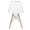 ART Wood Καρέκλα Τραπεζαρίας - Κουζίνας, Πόδια Οξιά, Κάθισμα PET Clear - 1 Step K/D-ΕΜ123-Ξύλο/PP - PC - ABS-4τμχ- 45x48x81cm