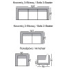 LUXE Set Σαλόνι: 3Θέσιος + 2Θέσιος + Πολυθρόνα, Ύφασμα Velure Απόχρωση Antique Pink-Ε9634,2S-Ύφασμα-1τμχ- 199x77x82-143x77x82-87x77x82cm
