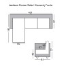 JACKSON Καναπές - Κρεβάτι και Σκαμπό με Χώρους Αποθήκευσης, Ύφασμα Grey Brown-Ε9579,1-Ύφασμα-1τμχ- 193x141x81 H.77 Bed:101x166x40