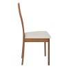 MILLER Καρέκλα Οξιά Honey Oak, PVC Εκρού-Ε782,1-Ξύλο/PVC - PU-2τμχ- 45x52x97cm