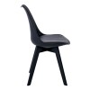 MARTIN-II Καρέκλα PP Μαύρη, Μονταρισμένη Ταπετσαρία-ΕΜ137,2-PP - PC - ABS-4τμχ- 49x56x83cm