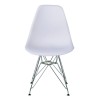 ART Καρέκλα Τραπεζαρίας Κουζίνας Μέταλλο Χρώμιο - PP Άσπρο-ΕΜ124,11P-Μέταλλο/PP - ABS - Polywood-4τμχ- 46x55x82cm