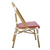 PARIS Καρέκλα Bistro, Αλουμίνιο Φυσικό, Wicker Άσπρο - Κόκκινο, Στοιβαζόμενη-Ε291,2-Αλουμίνιο/Wicker-1τμχ- 46x54x88cm