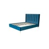 PASSION  Κρεβάτι Διπλό για Στρώμα 160x200cm, Ύφασμα Velure Απόχρωση Μπλε-Ε8803,3-Ύφασμα-1τμχ- 171x227x120cm