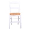 ΣΥΡΟΣ Καρέκλα Οξιά Βαφή Εμποτισμού Λάκα Άσπρο, Κάθισμα Ψάθα-Ρ950,Ε8-Ξύλο/Ψάθα-1τμχ- 41x45x88cm