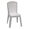 VERONIKA Καρέκλα Τραπεζαρίας Κήπου Στοιβαζόμενη, PP Απόχρωση Άσπρο-Ε398,1-PP - PC - ABS-1τμχ- 50x53x89cm