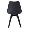 MARTIN Καρέκλα Ξύλο Μαύρο, PP Μαύρο Μονταρισμένη Ταπετσαρία-ΕΜ136,240-Ξύλο/PP - PC - ABS-4τμχ- 49x57x82cm