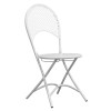 RONDO Καρέκλα Πτυσσόμενη, Μέταλλο Mesh Βαφή Άσπρο-Ε5146,1-Μέταλλο-2τμχ- 42x54x85cm