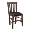 CASA Καρέκλα Οξιά Βαφή Εμποτισμού Καρυδί, Κάθισμα Pu Μαύρο-Ρ966,Ε2Τ-Ξύλο/PVC - PU-1τμχ- 42x45x88cm