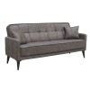 PERTH Καναπές – Κρεβάτι με Αποθηκευτικό Χώρο, 3Θέσιος Ύφασμα Καφέ-Ε9932,3-Ύφασμα-1τμχ- Sofa:210x80x75 Bed:180x100cm