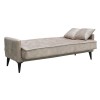 PERTH Καναπές - Κρεβάτι Σαλονιού - Καθιστικού, 3Θέσιος Ύφ.Cappuccino - αποθ/κός χώρος-Ε9932,2-Ύφασμα-1τμχ- Sofa:210x80x75-Bed:180x100cm