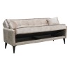 PERTH Καναπές – Κρεβάτι με Αποθηκευτικό Χώρο, 3Θέσιος Ύφασμα Cappuccino-Ε9932,2-Ύφασμα-1τμχ- Sofa:210x80x75 Bed:180x100cm