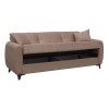 DARIO Καναπές – Κρεβάτι με Αποθηκευτικό Χώρο, 3Θέσιος Ύφασμα Καφέ-Ε9931,3-Ύφασμα-1τμχ- Sofa:210x80x75 Bed:180x100cm