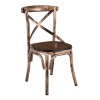 MARLIN Wood Καρέκλα Dark Oak, Μέταλλο Βαφή Black Gold-Ε5160,2-Μέταλλο/Ξύλο-4τμχ- 52x51x86cm