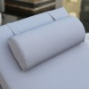 SUNLOUNGER Μαξιλάρι Ξαπλώστρας με Προσκέφαλο,  Ύφασμα Γκρι, Foam+Polyester Φερμουάρ-Velcro-Ε2014,3-Ύφασμα-1τμχ- 196(78+118)x60x7cm