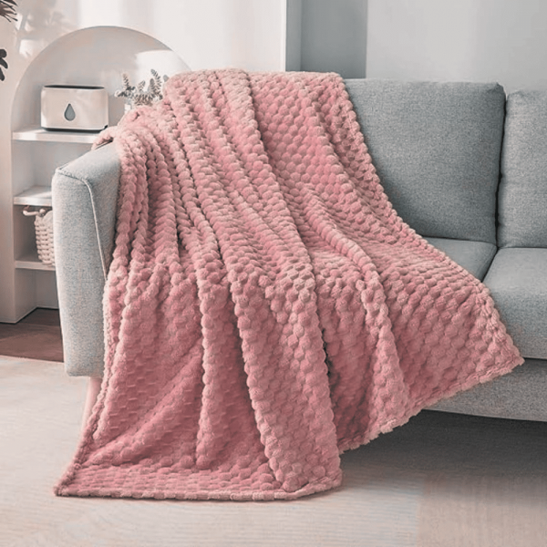 GR - Κουβέρτα Fleece Υπέρδιπλη Ροζ 220x240cm